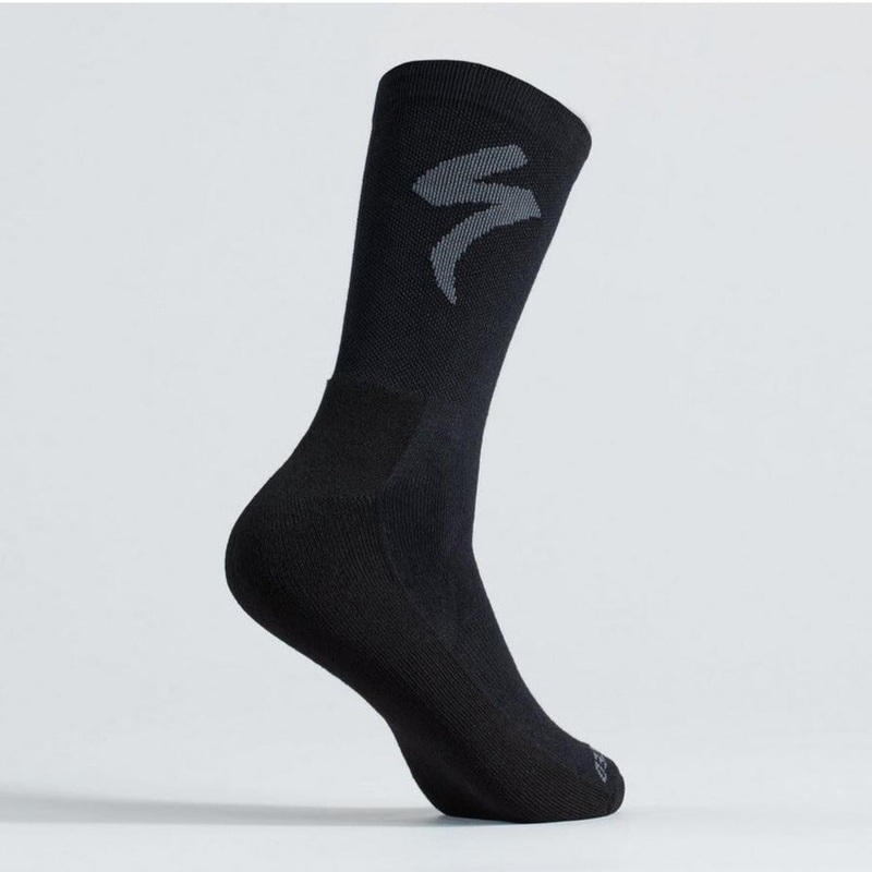 Primaloft Lightweight Tall Logo Socks Black Small
