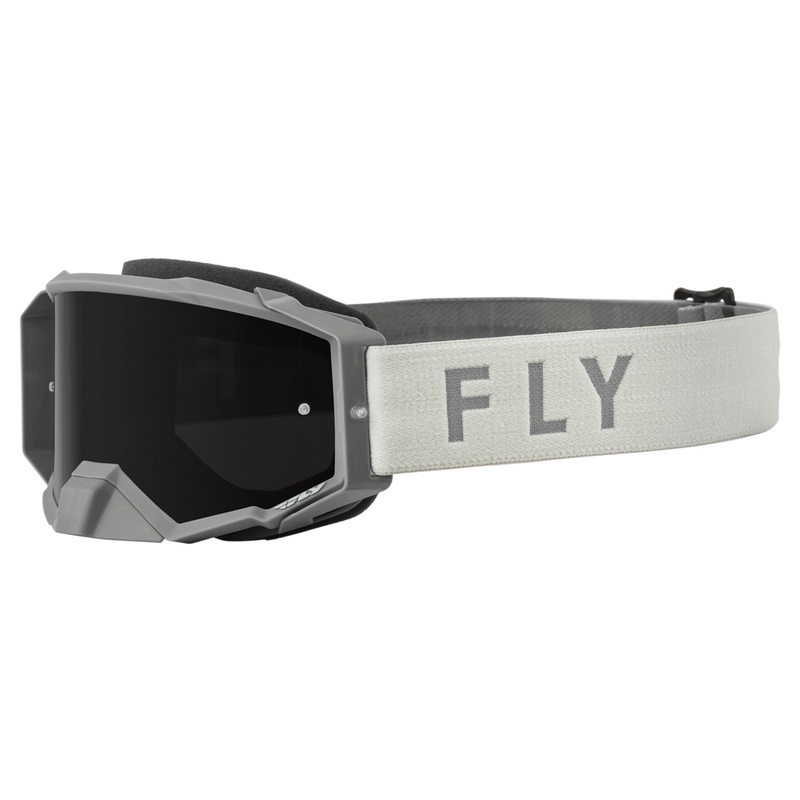 Fly Racing 2022 Zone Pro Goggles-Grey w/Dark Smoke Lens Adult