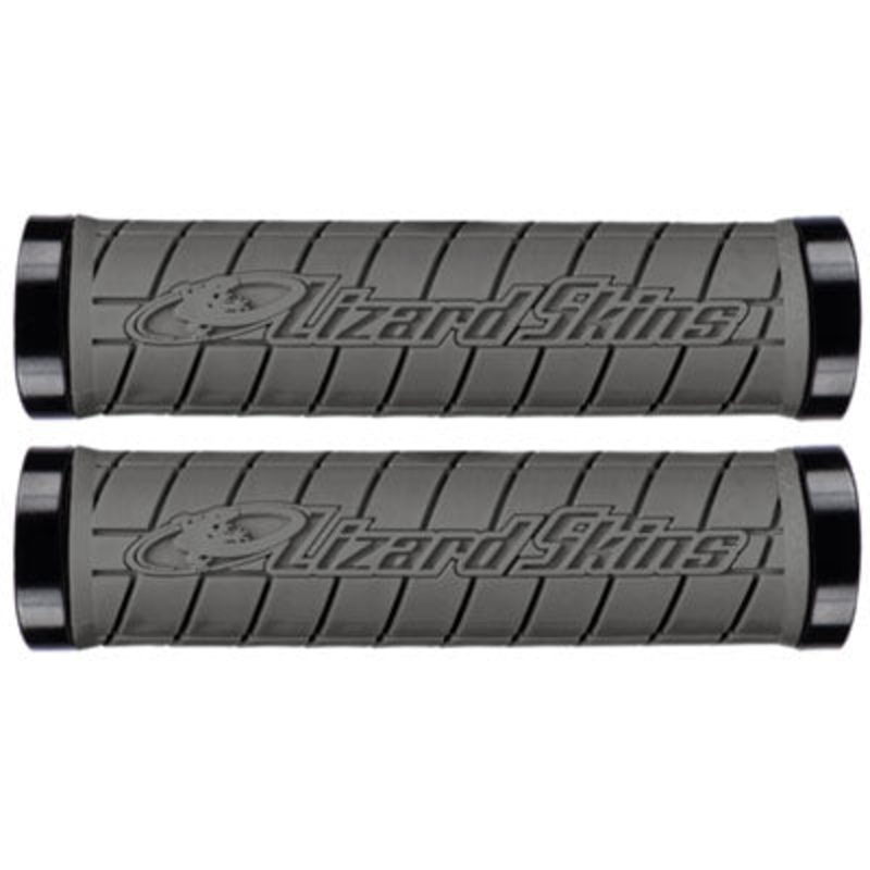 Lizskin, Grips,Lk-On,Atb,Logo Graphite With Clamps Logo Lock-On Lizard Skins Gripstape NA Graphite
