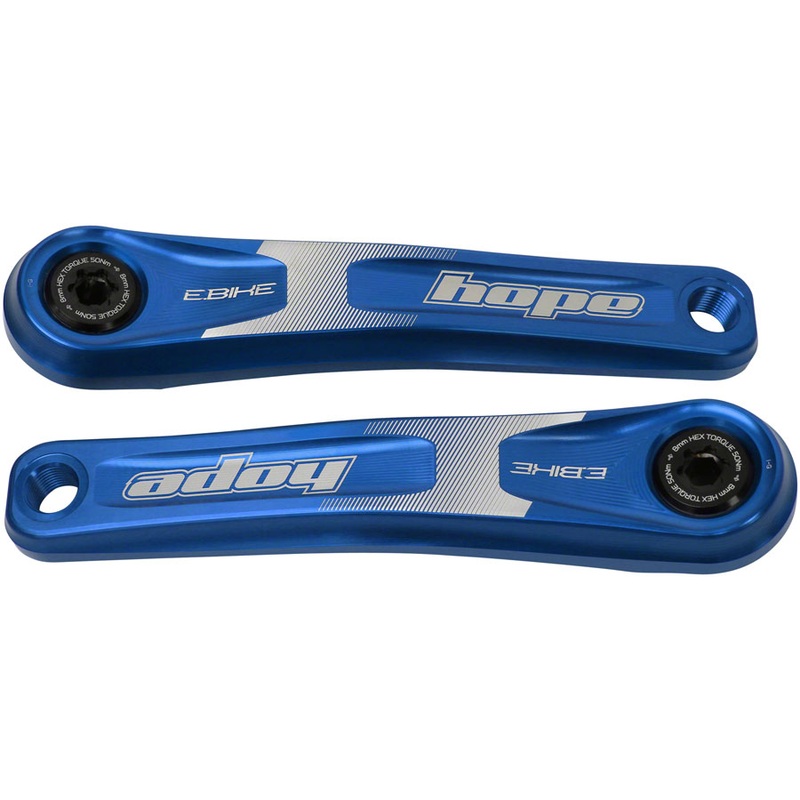 Hope Ebike Crank Arm Set - 165mm ISIS Specialized Offset Blue