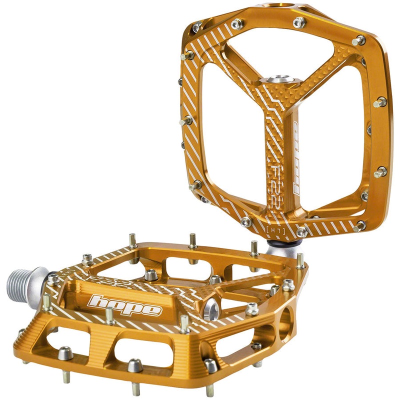 Hope F22 Pedals - Platform Aluminum 9/16" Bronze