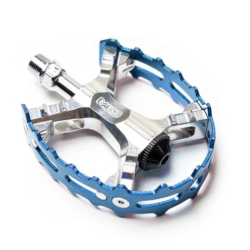 MKS XC-III Bear Trap BMX Cage Pedals - 9/16" - Blue