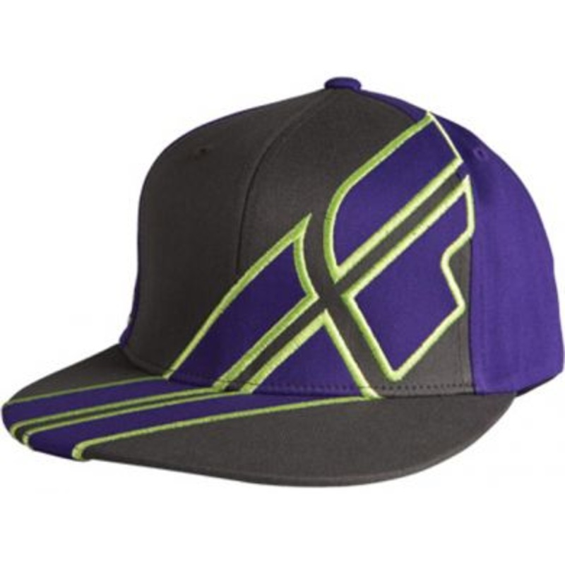 Fly Racing Impress Release Hat-Purple/Gun/Lime Youth