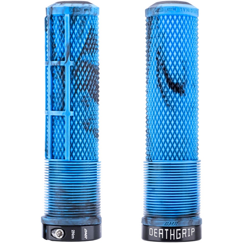 DeathGrip 2 Flangeless Grips - Thick Lock-On Blue Mable