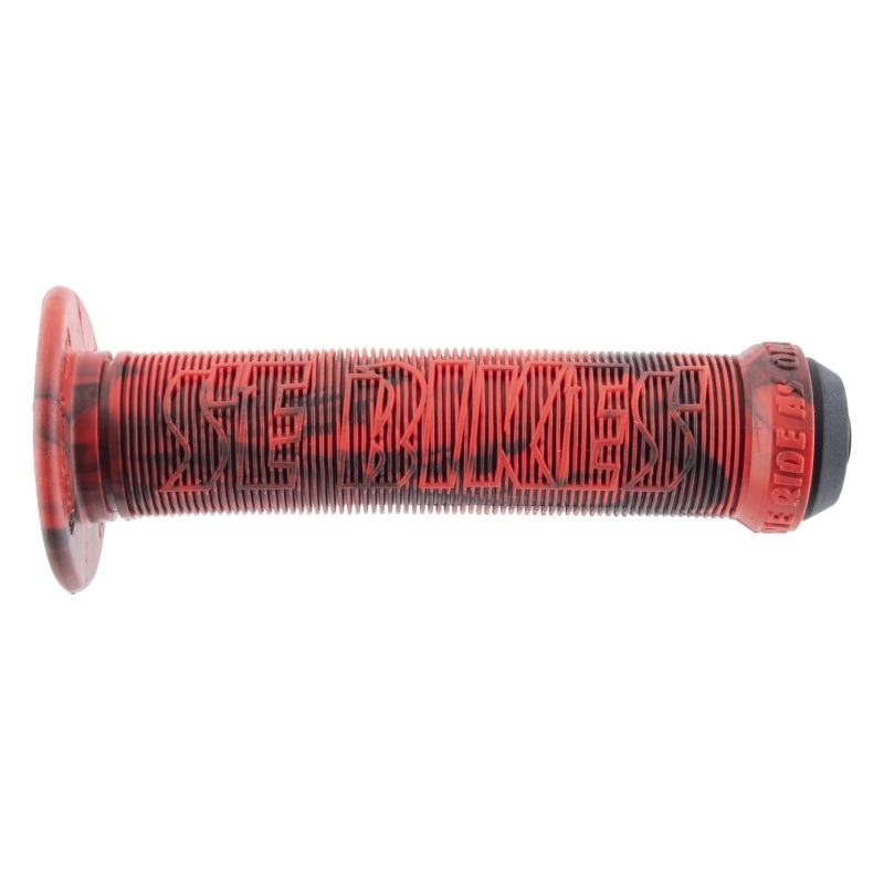 SE Racing "BIKES LIFE" BMX  Grips - Flanged - Red Swirl