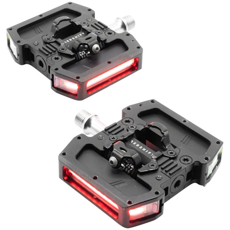 Redshift Sports Arclight Pro Clipless Pedals - Aluminum, 9/16", Black, w/Lights
