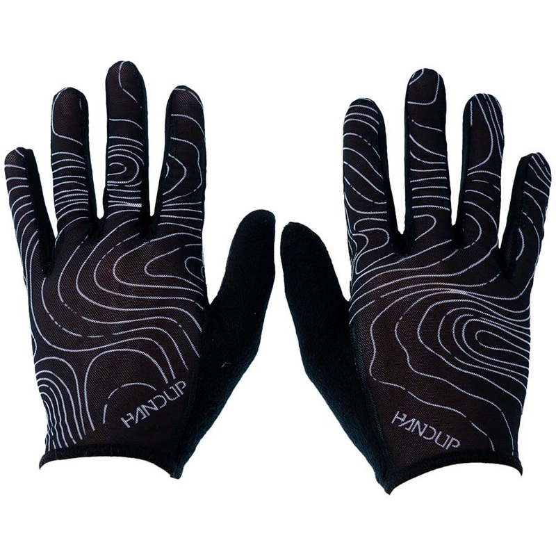 Vented Gloves - Topo Map Black X-Small