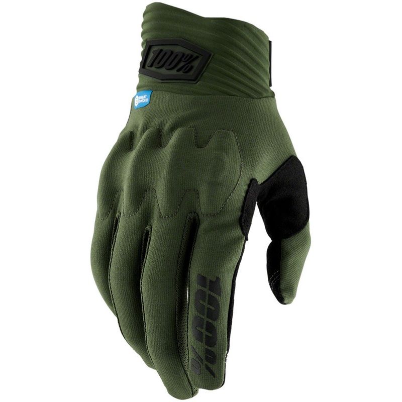 100% Cognito Smart Shock Gloves - Army Full Finger Mens X-Large