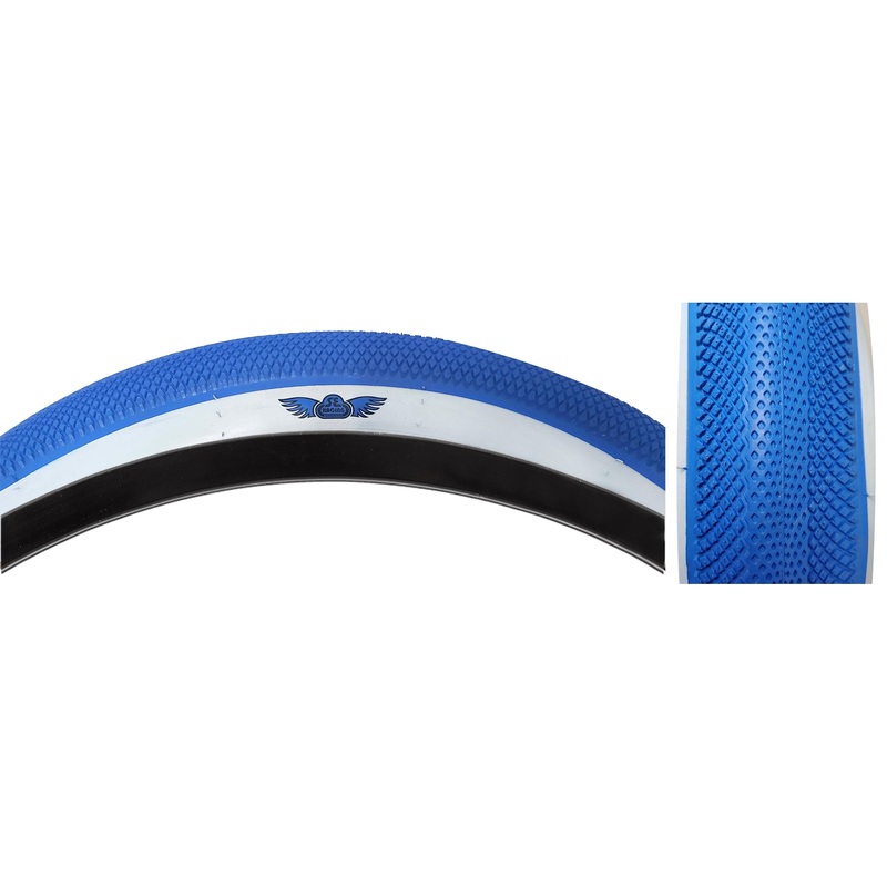 29x2.8 Vee Speedster Plus Size BMX Tire - Blue w/ Whitewall