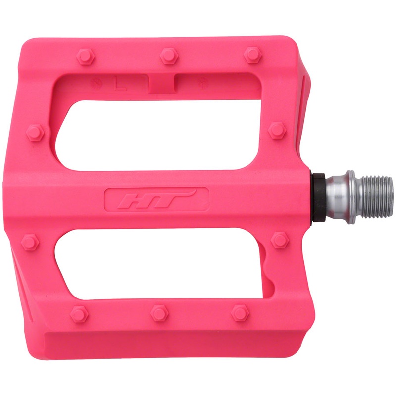 HT Components PA12 Pedals - Platform Composite 9/16" Neon Pink