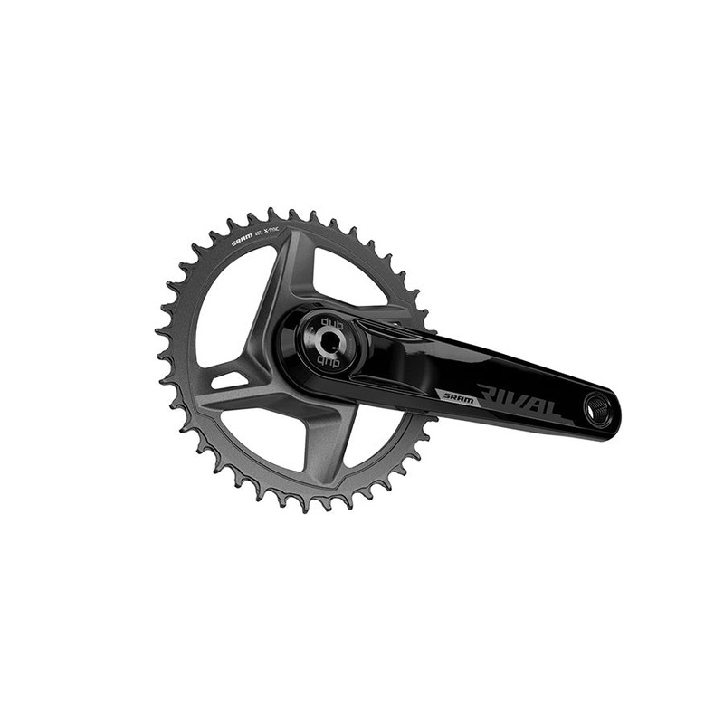 SRAM Rival 1 AXS Wide Crankset - 160mm 12-Speed 46t 8-Bolt Direct Mount DUB Spindle Interface BLK D1