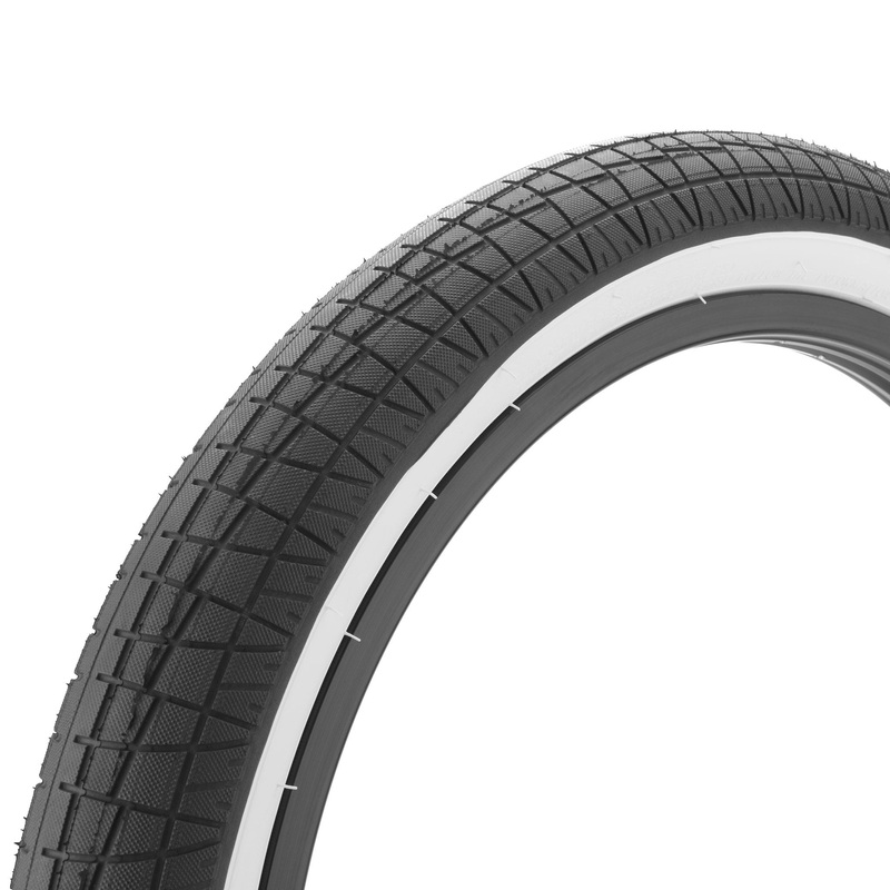 20x2.40 Mission Fleet BMX tire - Black w/ Whitewall