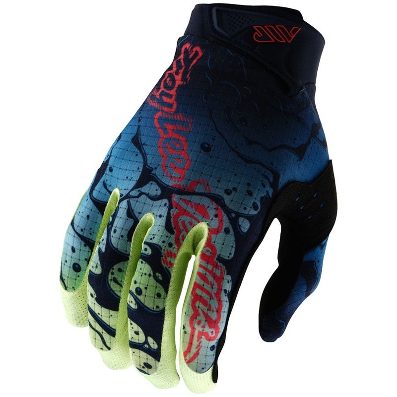 Troy Lee Designs Air Glove  Drip Glo Yellow / Dark Navy Small