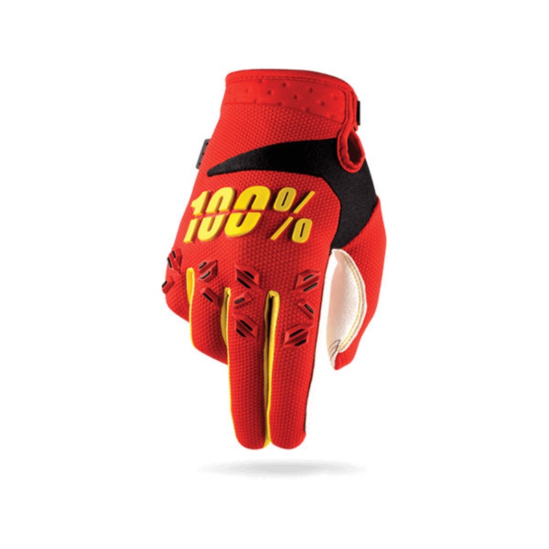 100% Airmatic BMX Race Gloves-Red Youth Small