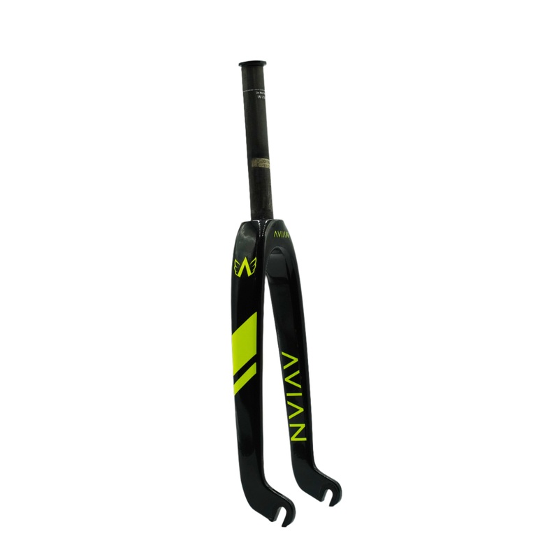 Avian Versus Youth Carbon BMX Fork-20"X1"-Neon Yellow Evo 10mm