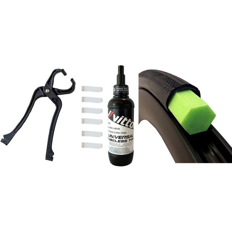 Vittoria Air-Liner Tubeless Road Kit - 2 Inserts, Tire Sealant, Pliers and Clips, Large, 30mm