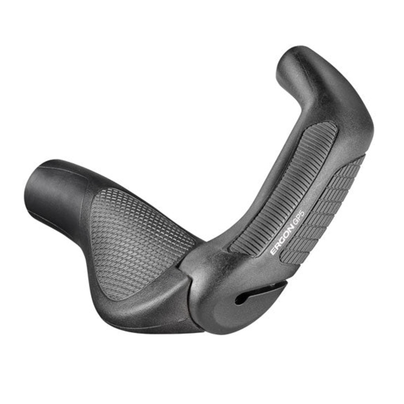 Ergon GP5 Grips - Black/Gray Lock-On Large