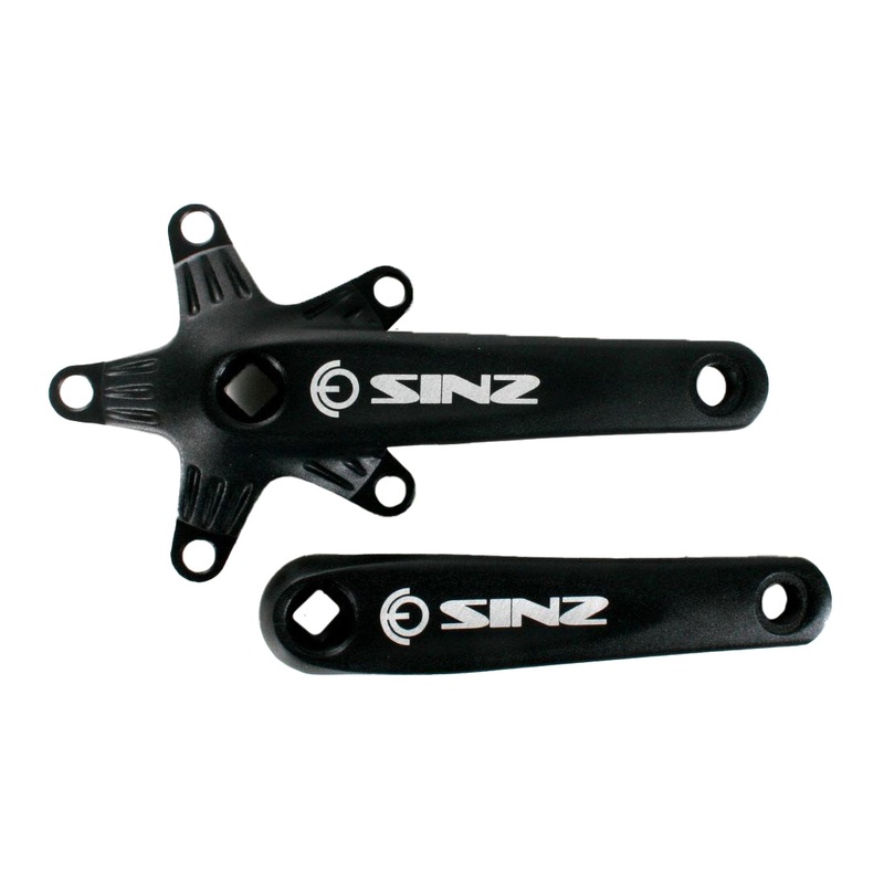 Sinz Square Tapered BMX Crank Arms-Black 115mm