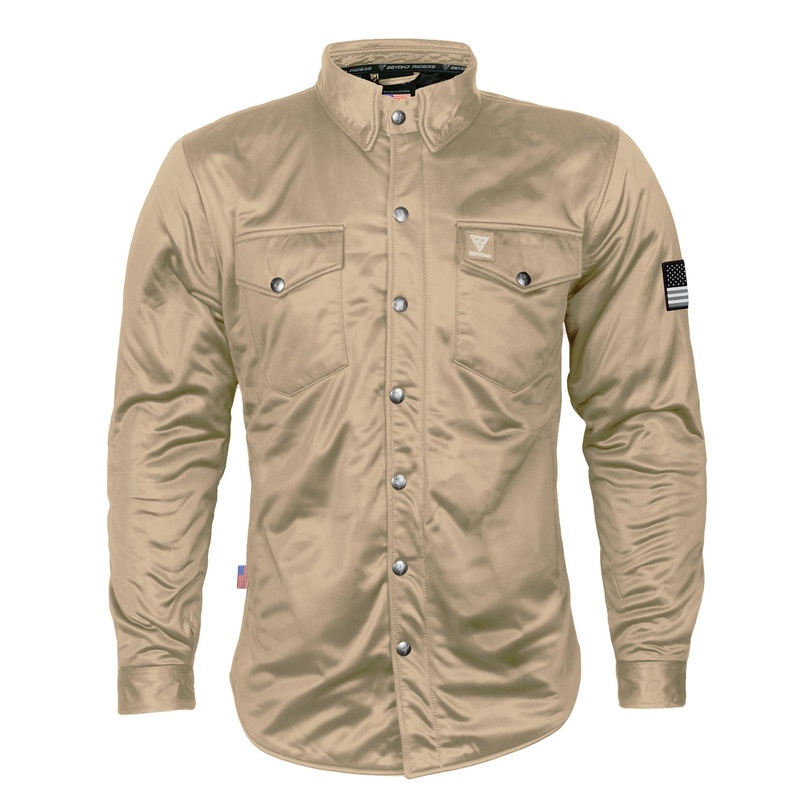 Ultra Protective Shirt - Khaki Solid with Pads Khaki Solid XXS