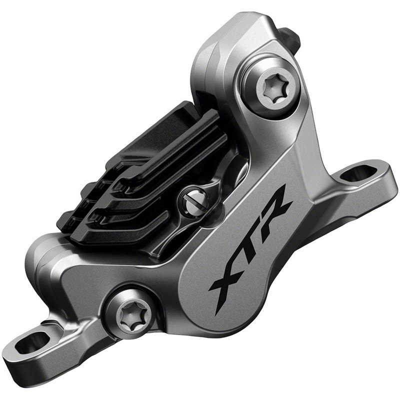 XTR BR-M9120 Disc Brake Caliper - Front Rear Post Mount 4-Piston Includes Finned Metallic Pads