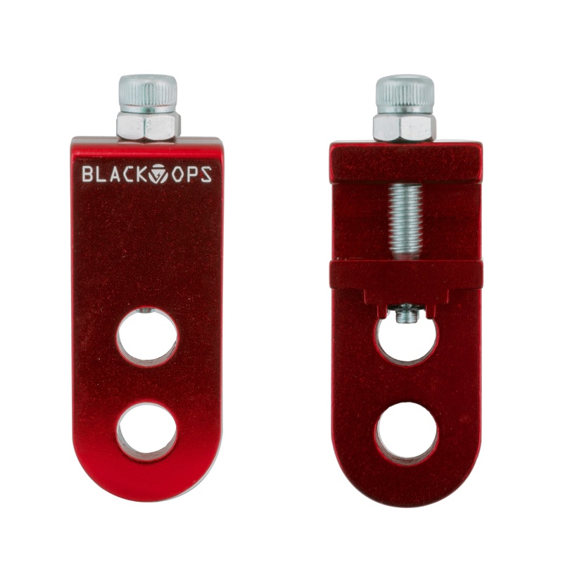 BlackOps 3/8" BMX Chain Tensioners - Pair - Anodized Red