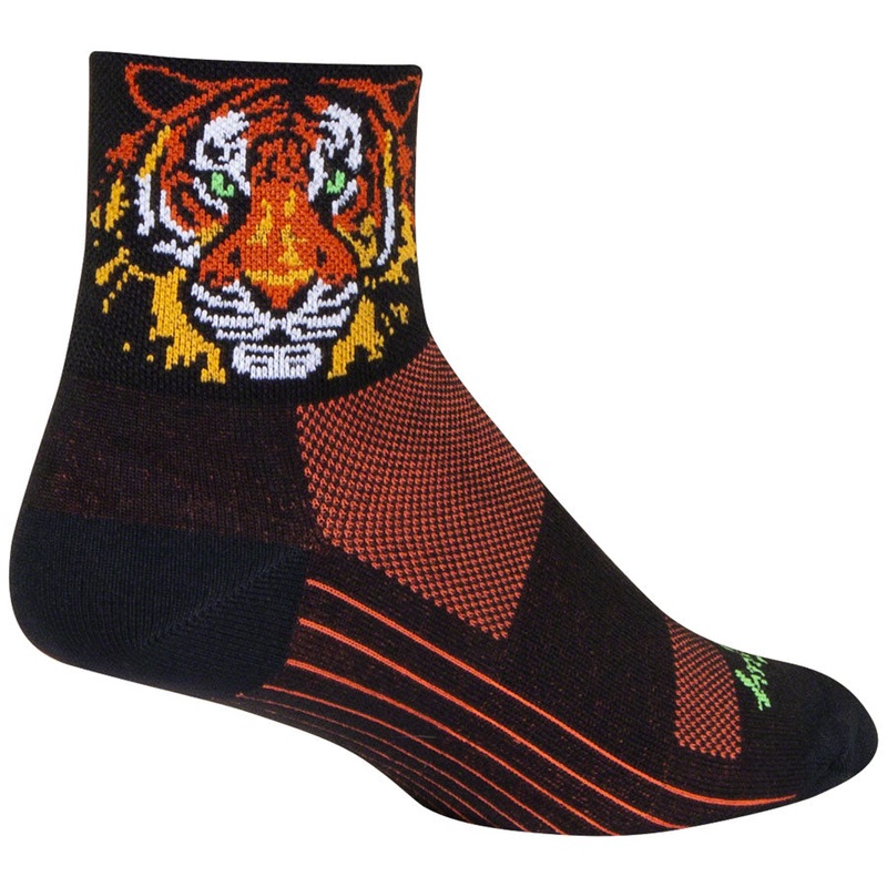 SockGuy Classic Easy Tiger Socks - 3" Small/Medium