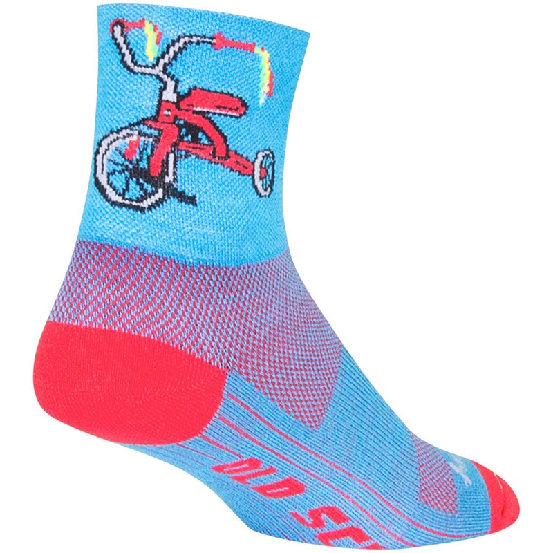 SockGuy Classic Trike Socks - 4" Blue/Red Large/X-Large