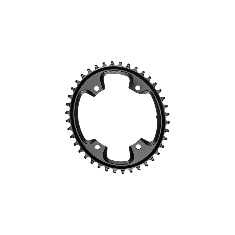 AbsoluteBlack Oval 1x Chainring 110x4 BCD W/Bolts Black 38T