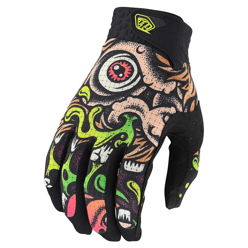 Troy Lee Designs Air BMX Race Gloves-Bigfoot-Black/Green Youth X-Small
