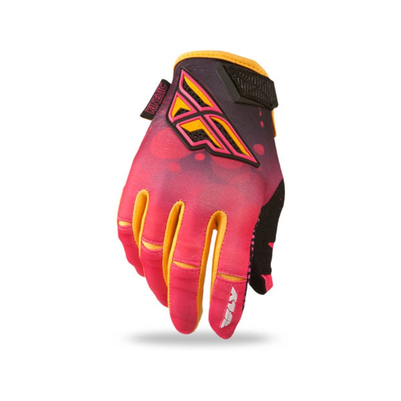 Fly Racing 2014 Kinetic Ladies Gloves-Pink/Orange Girl Youth Medium (3)