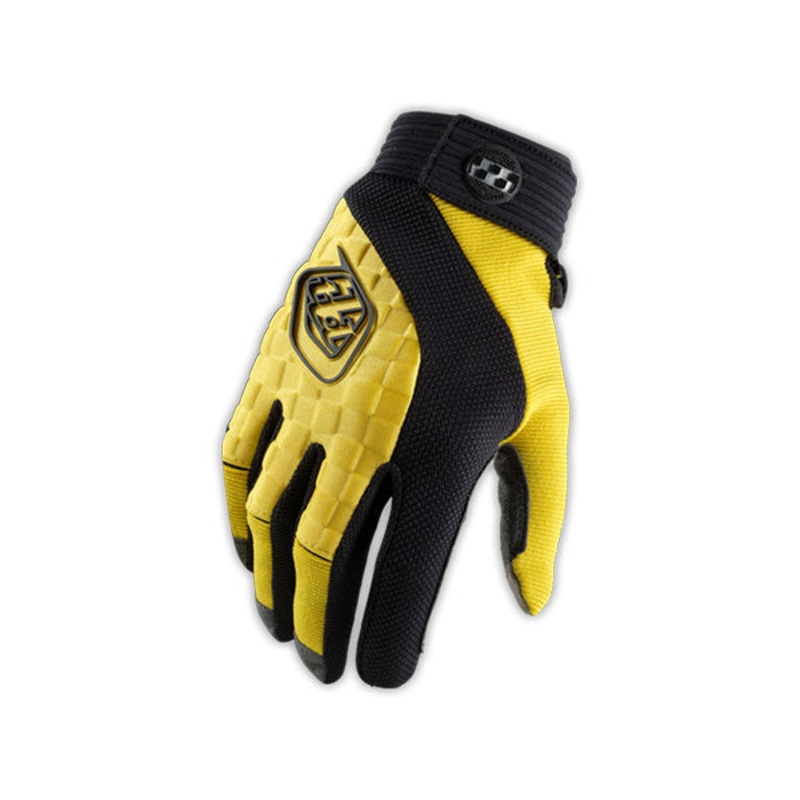 Troy Lee Sprint BMX Race Gloves-Yellow/Black Youth X-Small (3)