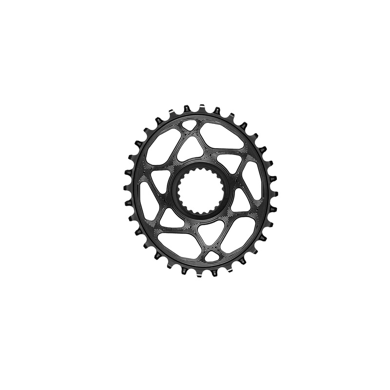 AbsoluteBlack Oval 1x Direct Mount Chainring for Shimano XTR M9100 Black 28T
