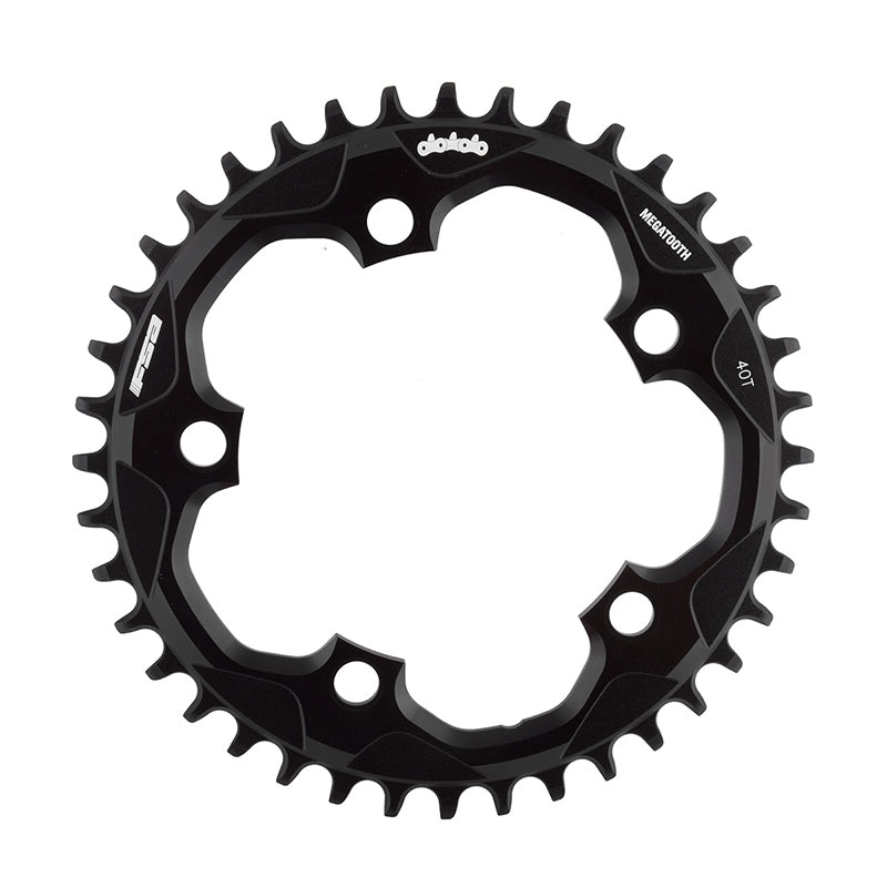 Super Road Megatooth Chainring - 40t 110mm BCD 5-Bolt Aluminum For 1x11-Speed BLK