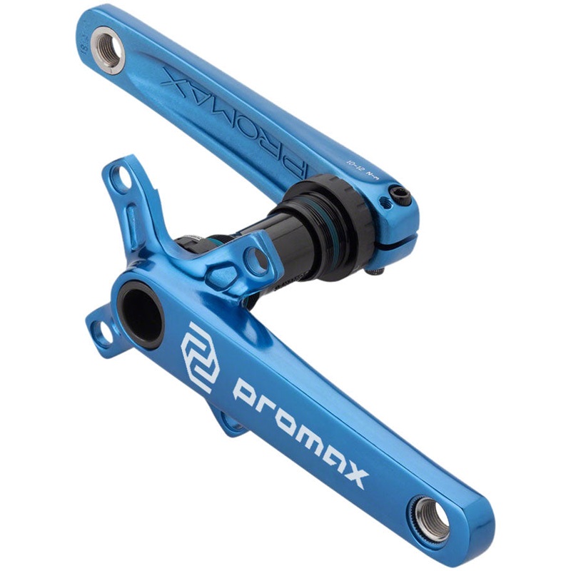 Promax CF-2 Crankset - 160mm, 24mm Spindle, 2-Piece, 68mm English BB Included, Blue