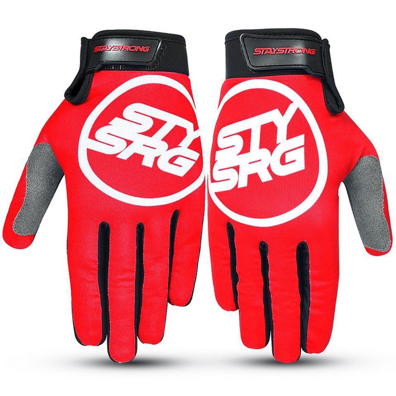Stay Strong Staple 3 BMX Race Gloves-Red Adult Large
