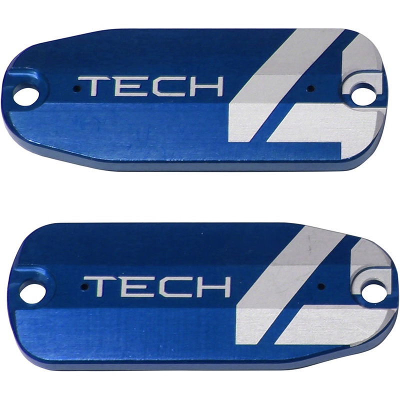 Tech 4 Brake Lever Reservoir Lid - Blue Pair