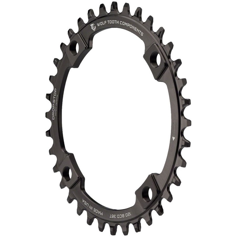 120 BCD Chainring - 36t, 120 BCD, 4-Bolt, Drop-Stop, Black