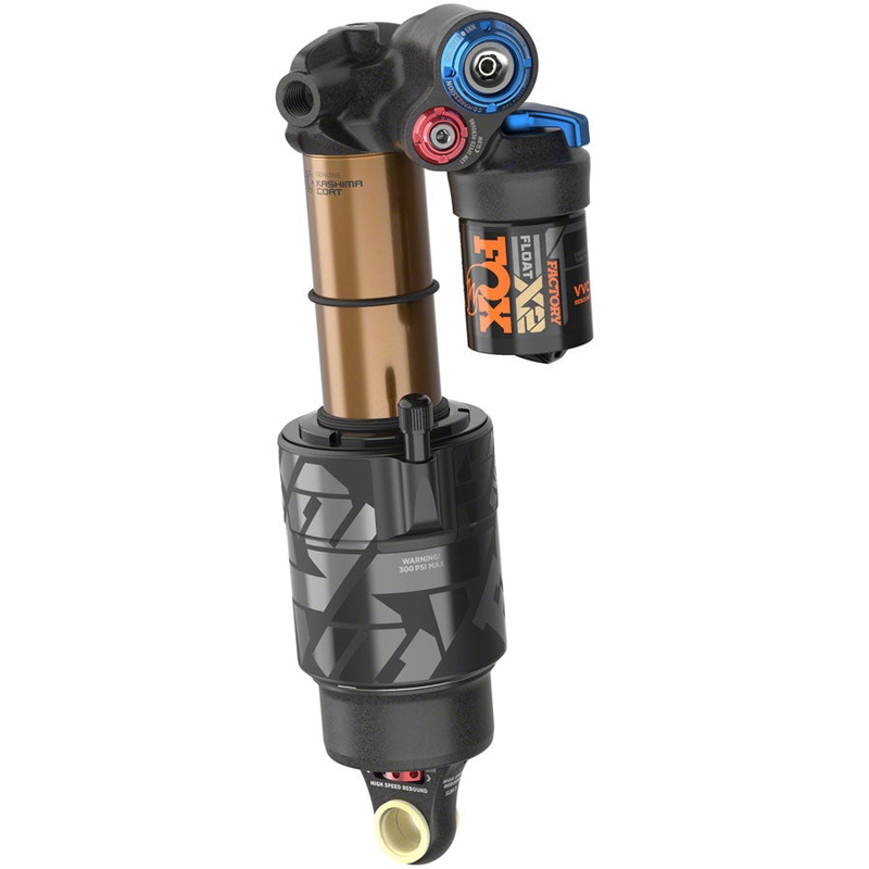 FOX FLOAT X2 Factory Rear Shock - Trunnion Metric, 185 x 50 mm, 2-Position Lever, Kashima Coat