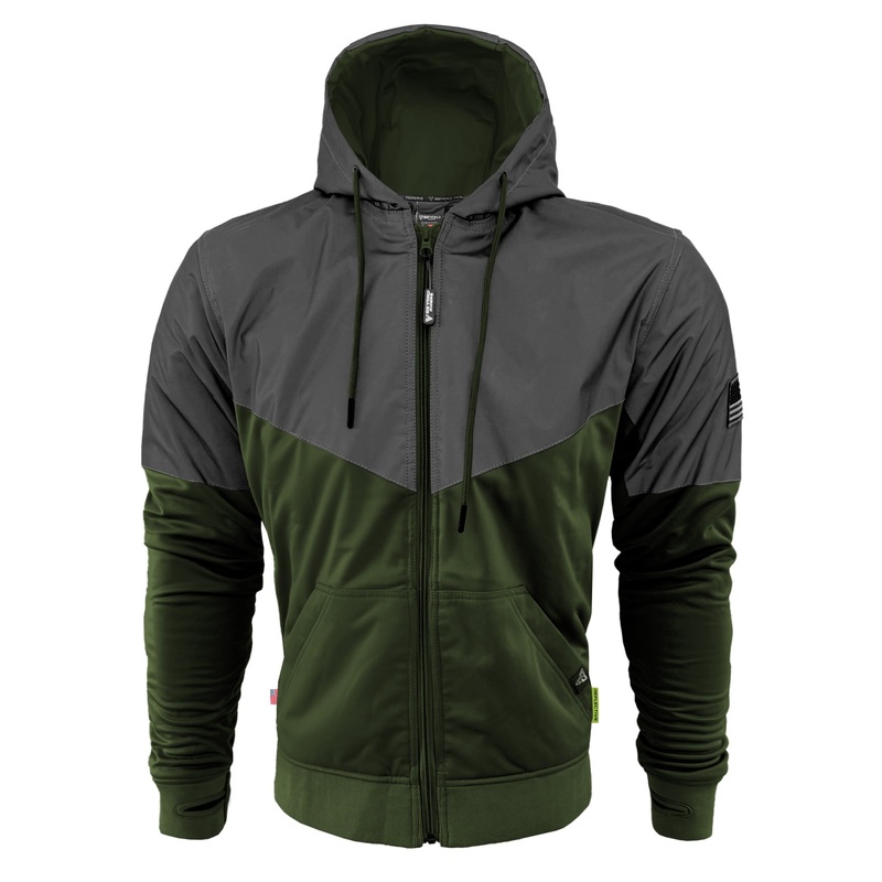 Ultra Reflective Hoodie Army Green Nebula with Pads Army Green Nebula XXS