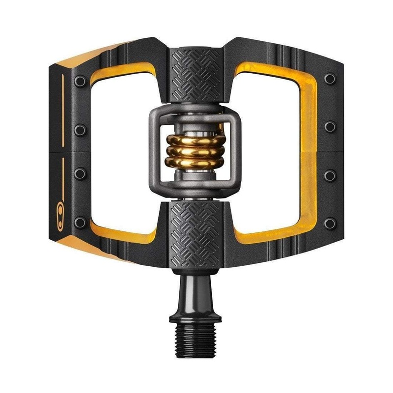 Crankbrothers Mallet DH 11 Pedals - Dual Sided Clipless Platform Aluminum 9/16" BLK/Gold Black/Gold