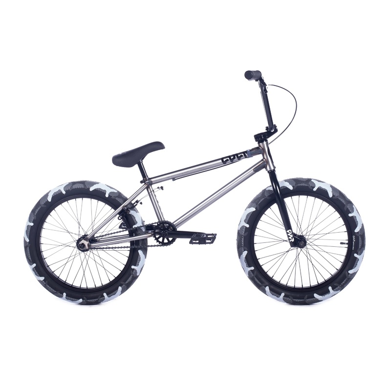 Cult Access 20TT BMX Freestyle Bike-Raw/Grey Camo Tires