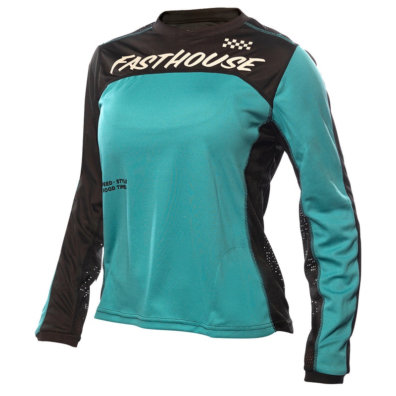 Classic Mercury LS Women's Jersey - Black/Teal Teal WXS