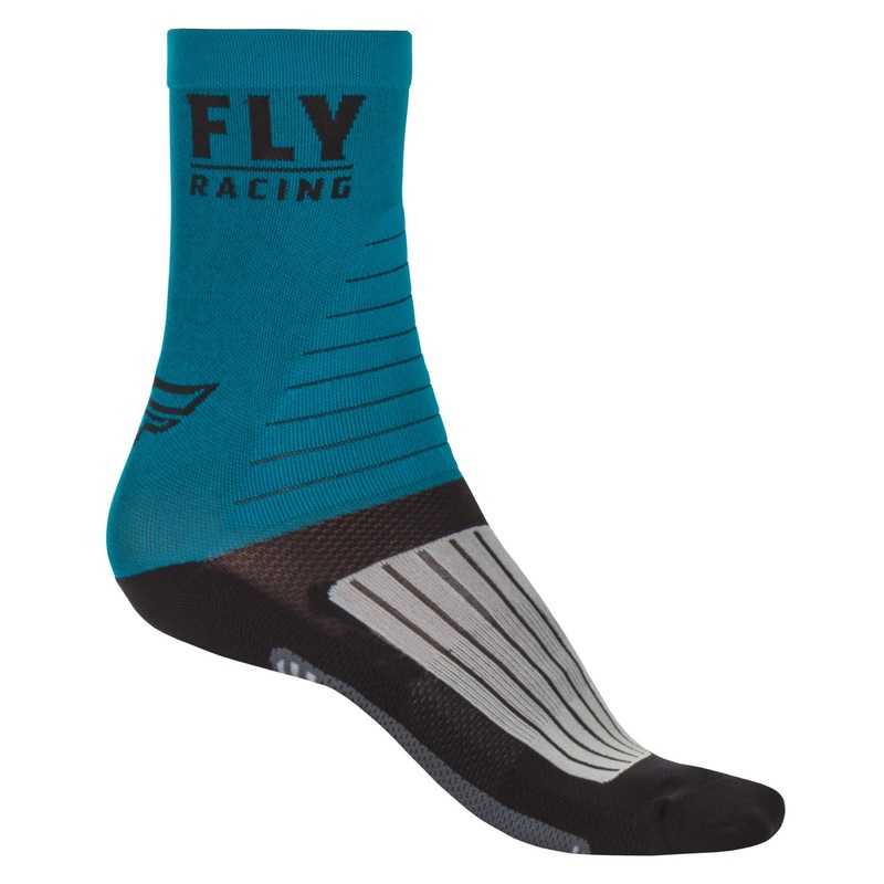Fly Racing 2022 Factory Rider Socks-Blue/Black/Grey Large/X-Large