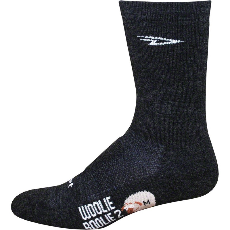 Woolie Boolie Bike Socks - Black Black Small