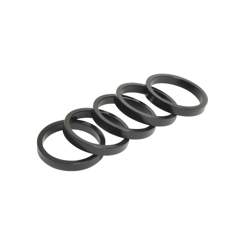 Wheels Manufacturing Aluminum Headset Spacer - 1-1/8" 5mm Black 5-pack