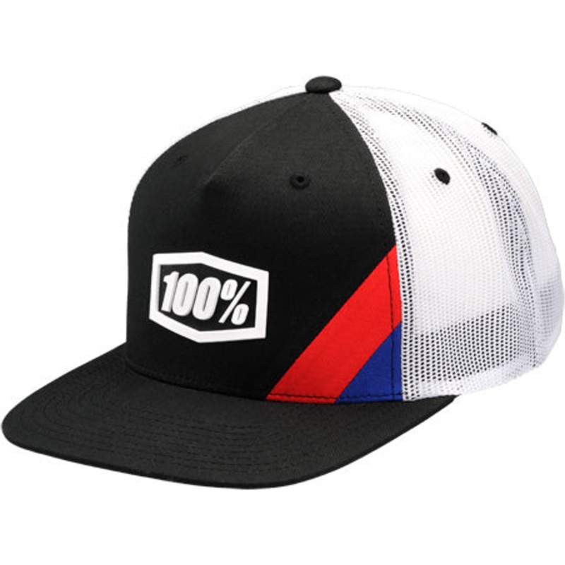 100% Snapback Trucker Hat-Cornerstone Black Adult
