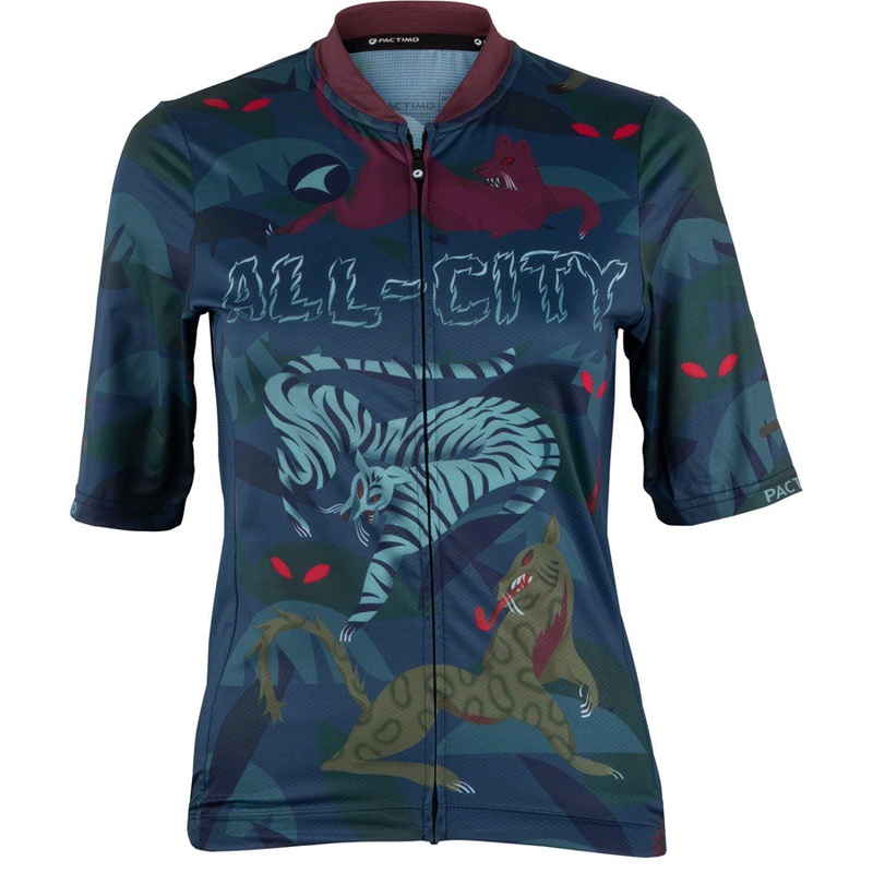 All-City Night Claw Women's Jersey - Dark Teal, Spruce Green, Mulberry, X-Large