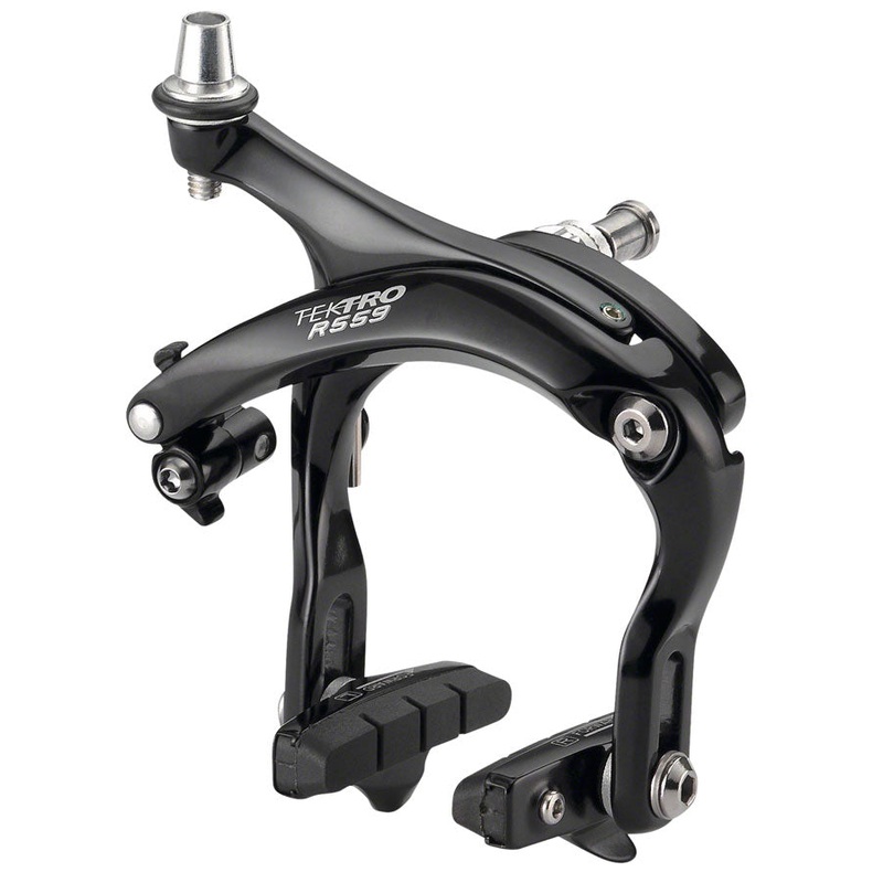 Tektro R559 Road Caliper Brake - Rear Dual Pivot Recessed Nut Mount High Polish BLK