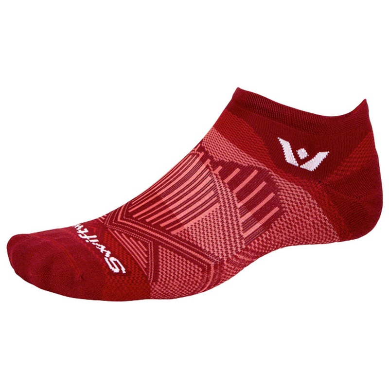SwiftWick Aspire No Show Socks - Crimson  Medium