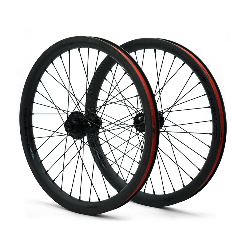 Answer Holeshot Pro Carbon BMX Wheelset-36H-20x1.75" Black